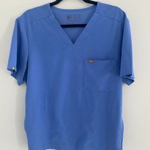 FIGS Ceil Blue Leon - 3 Pocket Scrub Top